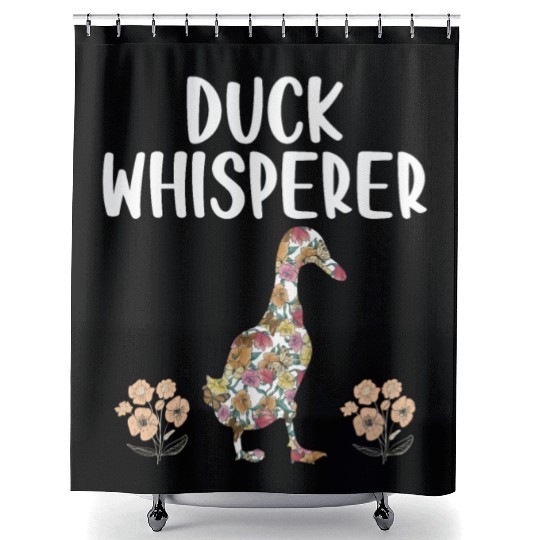 Duck Whisperer Flower Farming Farm Animal Farmer Shower Curtains
