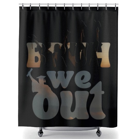 Bruh we out Graduation Graduate Shower Curtains