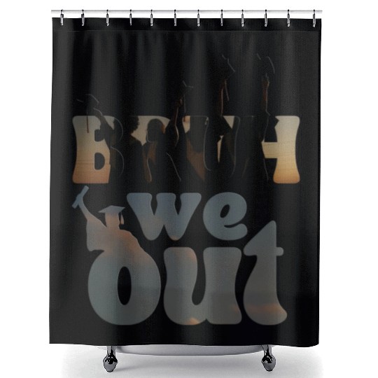 Bruh we out Graduation Graduate Shower Curtains
