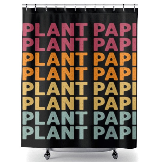 Plant Papi Plant Lover Plant Daddy Pot Indoor Shower Curtains