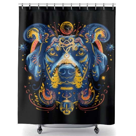 The Cancer Hunting Dog Shower Curtains