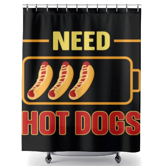 Hot Dog Adult Battery Need Hot Shower Curtains