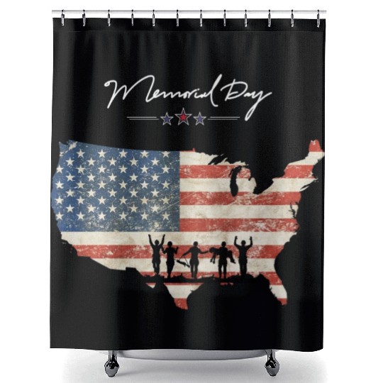 Memorial Day Shower Curtains