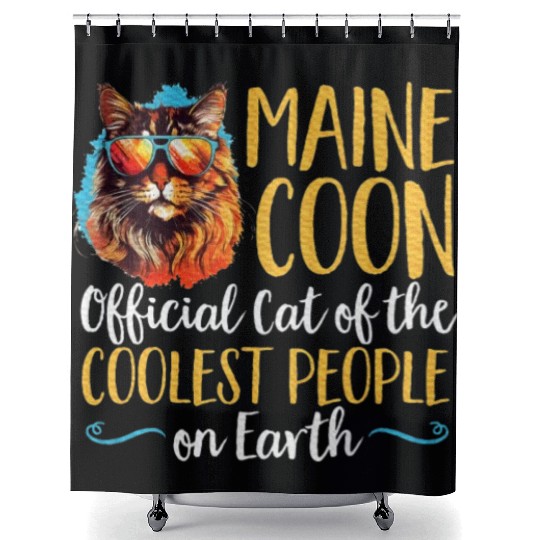 Maine Cat Breed Pet Cat of the Coolest People Shower Curtains
