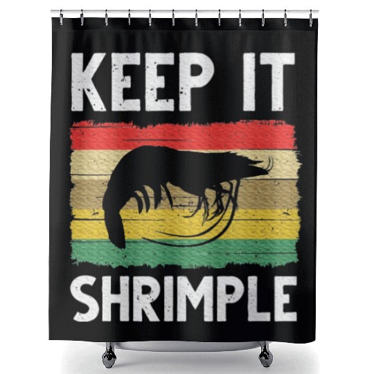 Shrimp Cool Fishing Prawn Lover Shower Curtains