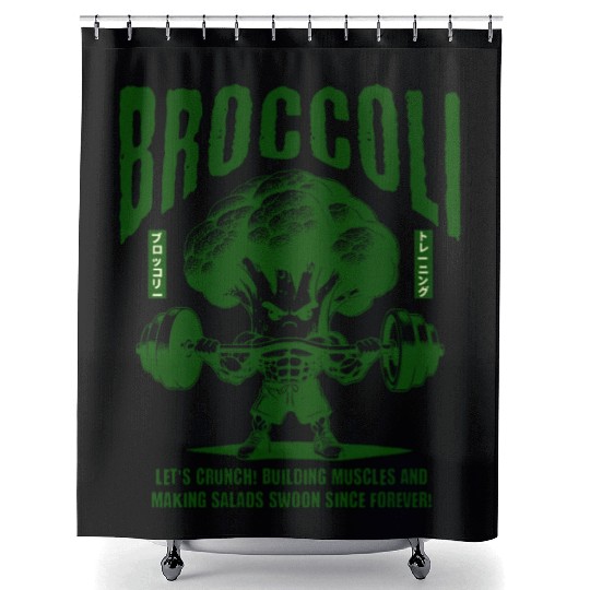 Broccoli Gym Shower Curtains
