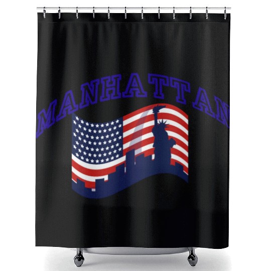 Manhattan usa Shower Curtains