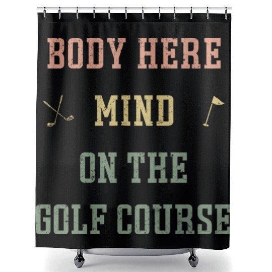 Fathers Day Gift Boyfriend Husband Golf Shower Curtains