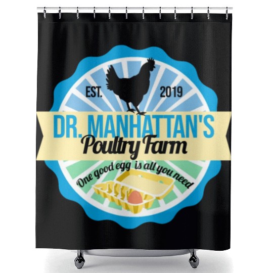Dr Manhattan Poultry Farm Shower Curtains