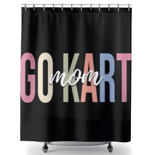 Racing Female Go Kart Racer Go Karting Shower Curtains