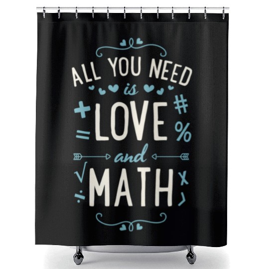 Valentines Day Algebra Teacher Shower Curtains