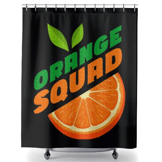Orange Citrus Fruit Orange Lover Orange Squad Shower Curtains