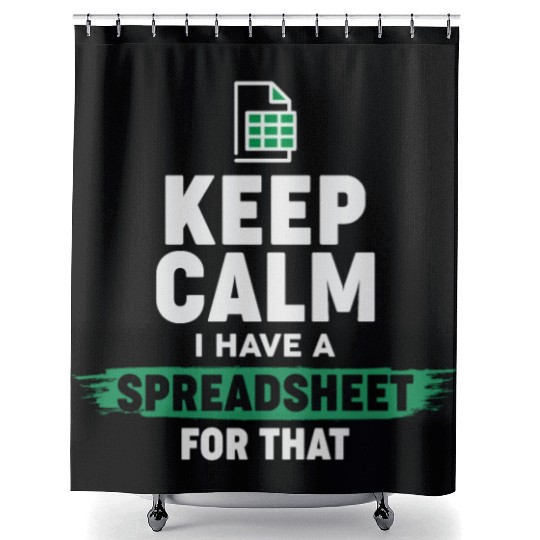 Accountant Funny Excel Spreadsheets Keep Calm Shower Curtains