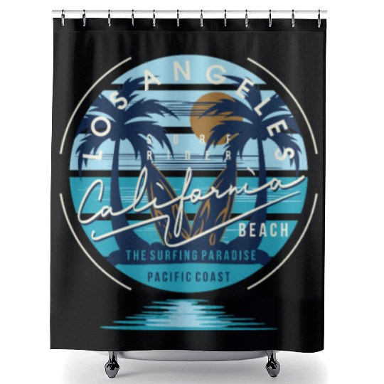los angeles california Shower Curtains
