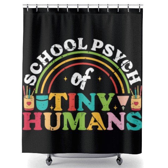School Psych Of Tiny Humans Psychology Teacher Shower Curtains