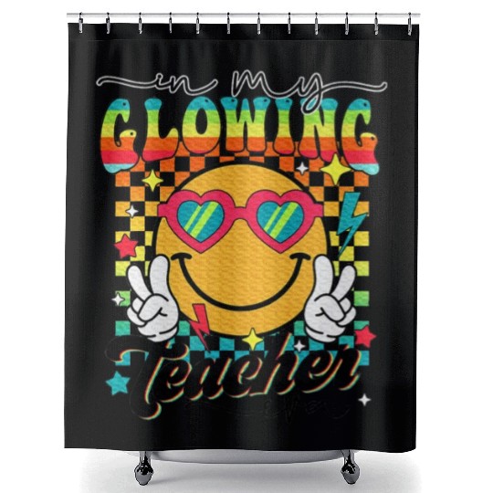 Last Day of School Teacher In My Glowing Teacher Shower Curtains