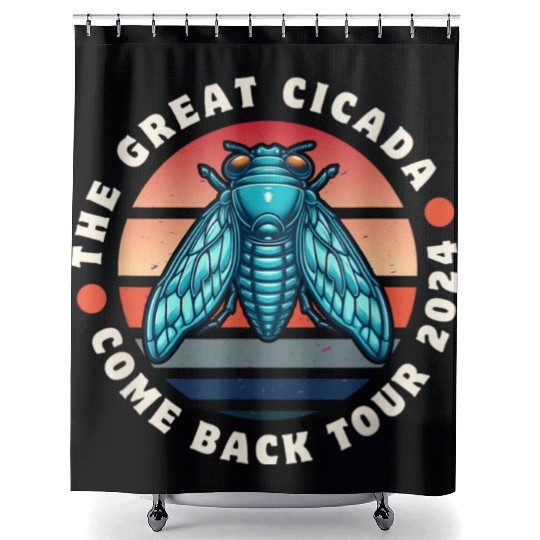 Cicada-Comeback-Insect-Magicicada- Shower Curtains