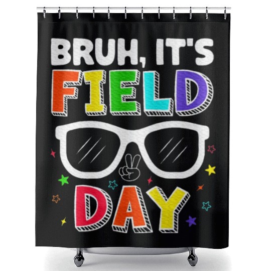 Bruh It's Field Day for Teacher Boys Shower Curtains