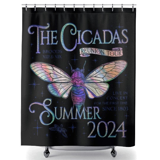 Cicada Nature Lover The Cicadas Reunion Tour Shower Curtains