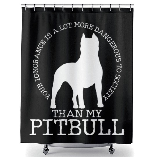 Express Your Love For Pitbull Society Today Shower Curtains