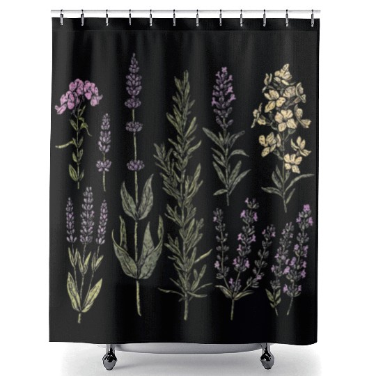 Spring Flower Girl Floral Lavender Flowers Summer Shower Curtains