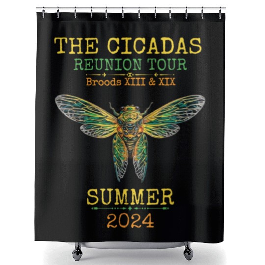 Great-Cicada-2024-Invasion- Shower Curtains