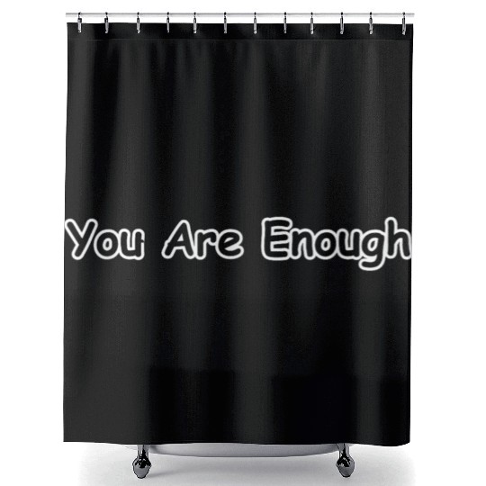 Affirmation-Echoes-Messages-Connection- Shower Curtains