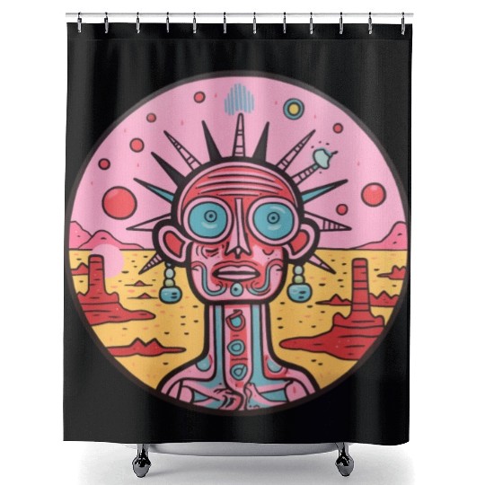 Ancient Punk Shower Curtains