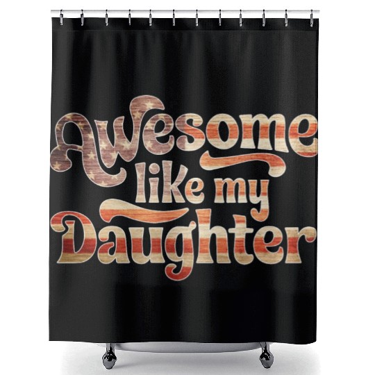 4th Of July US Flag Awesome Like My Daughter Shower Curtains