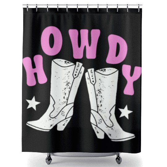 Western Country Texas Cowboy Hat Shower Curtains