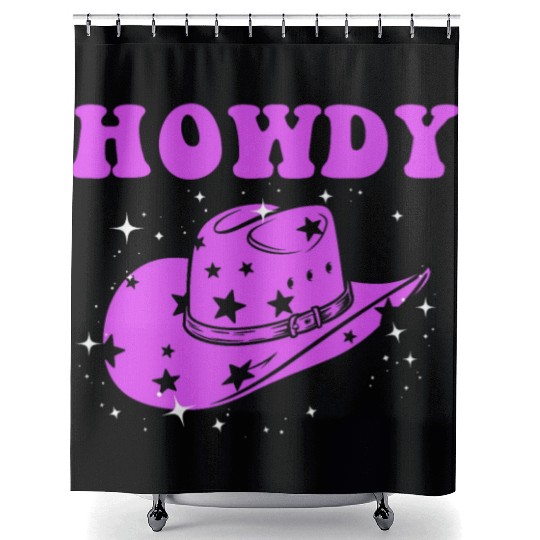 Western Country Texas Cowboy Hat Shower Curtains