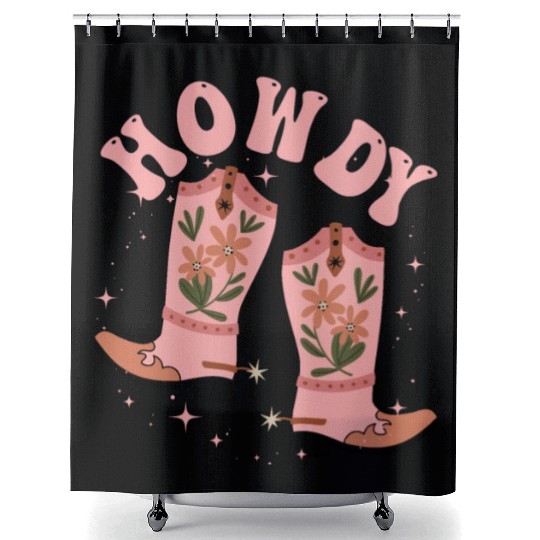 Western Country Texas Cowboy Hat Shower Curtains