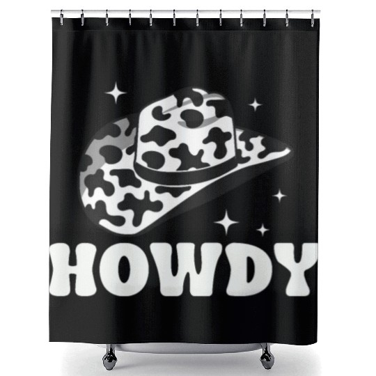 Western Country Texas Cowboy Hat Shower Curtains