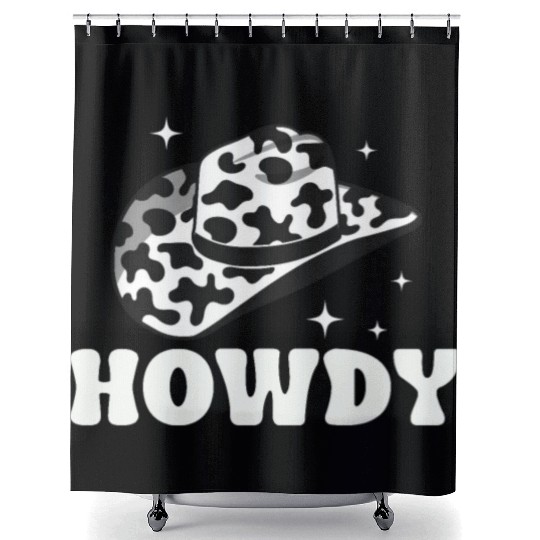 Western Country Texas Cowboy Hat Shower Curtains