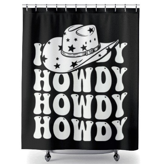 Western Country Texas Cowboy Hat Shower Curtains