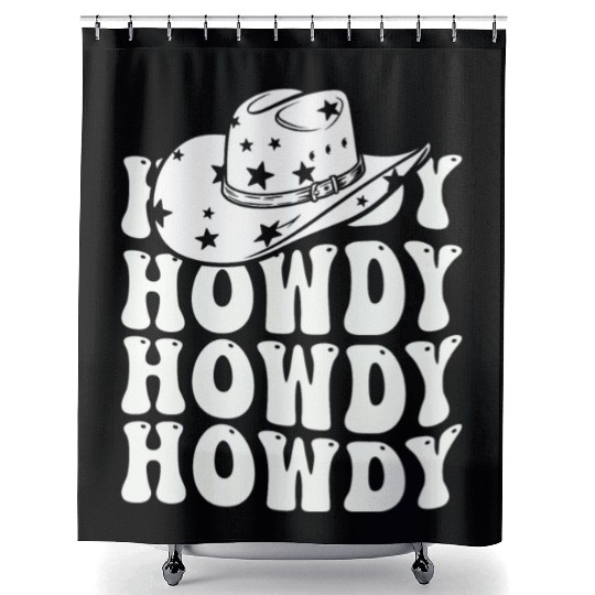 Western Country Texas Cowboy Hat Shower Curtains