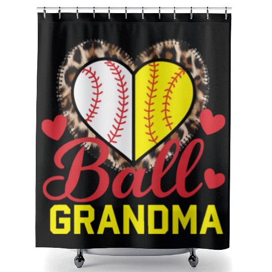 Baseball Grandma Grandmother Grandparents Day Shower Curtains
