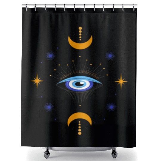 Eye Spiritual Aesthetic Esoteric Mystical Themed Shower Curtains