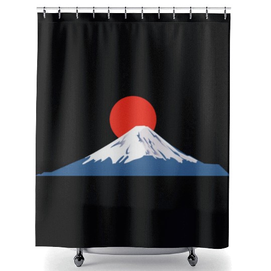 Japanese dawn on Mount Fuji Shower Curtains