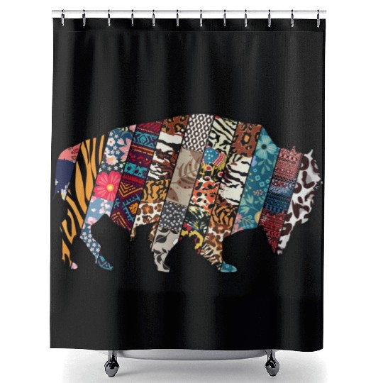 Wild West Bison Shower Curtains