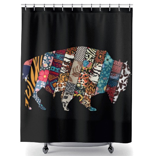 Wild West Bison Shower Curtains