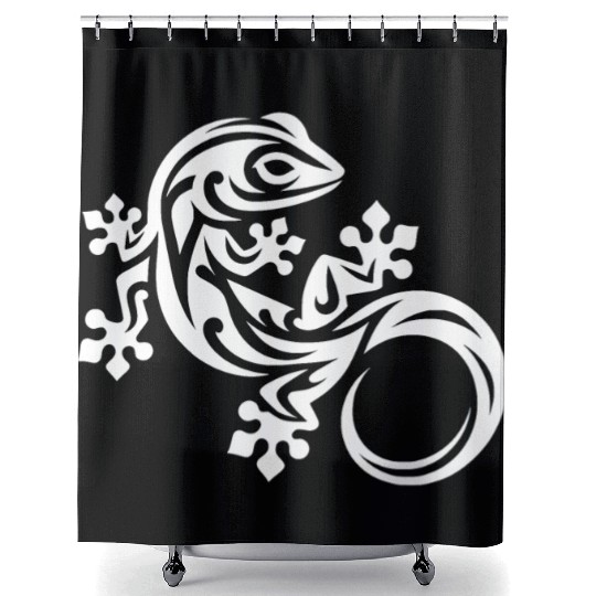 Gecko Im T Tattoo Style Shower Curtains