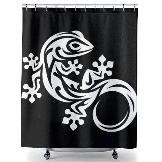 Gecko Im T Tattoo Style Shower Curtains