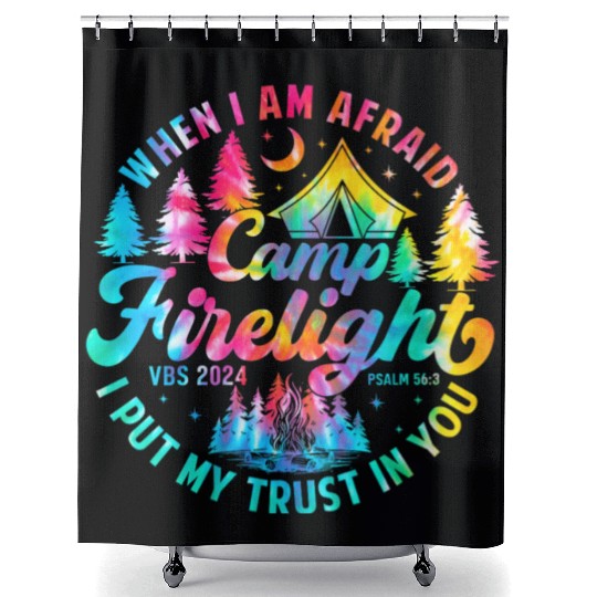 Camp Firelight Vacation Bible School Shower Curtains