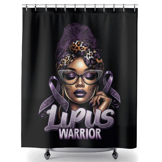 Warrior Leopard Support Awareness Fashion Shower Curtains