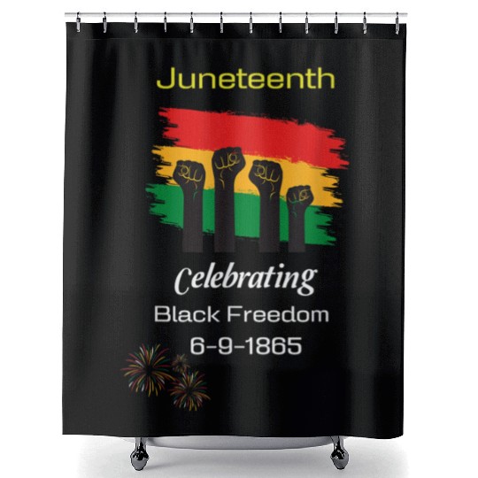 Juneteenth celebrating black freedom history Shower Curtains