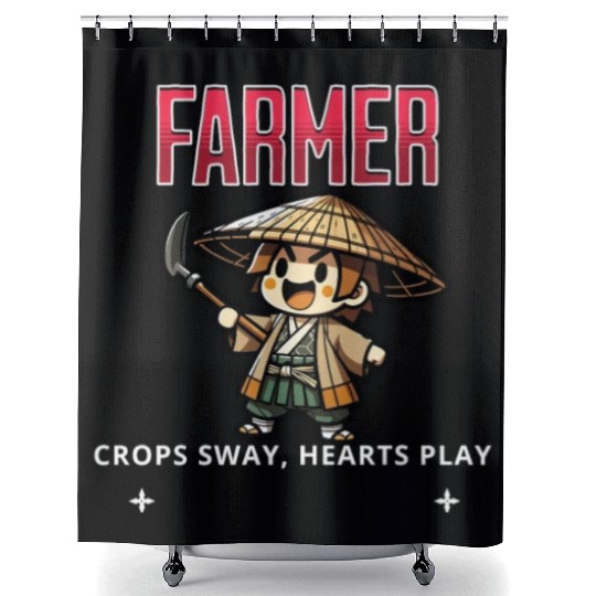Joyful Farmer Charm Shower Curtains