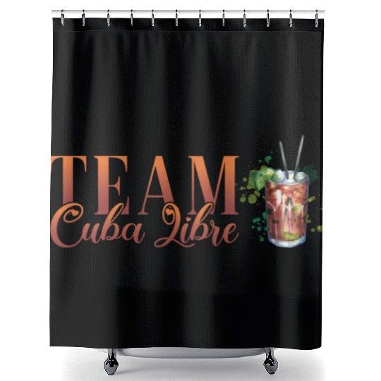 Team Cuba Libre Cocktail Bartender Shower Curtains