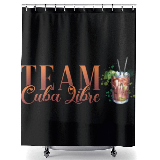 Team Cuba Libre Cocktail Bartender Shower Curtains
