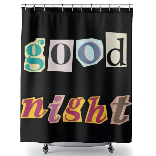 Dreamy Spectrum Typography Shower Curtains